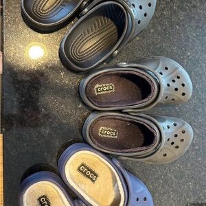 CROCS Kids' Dark Gray Slippers